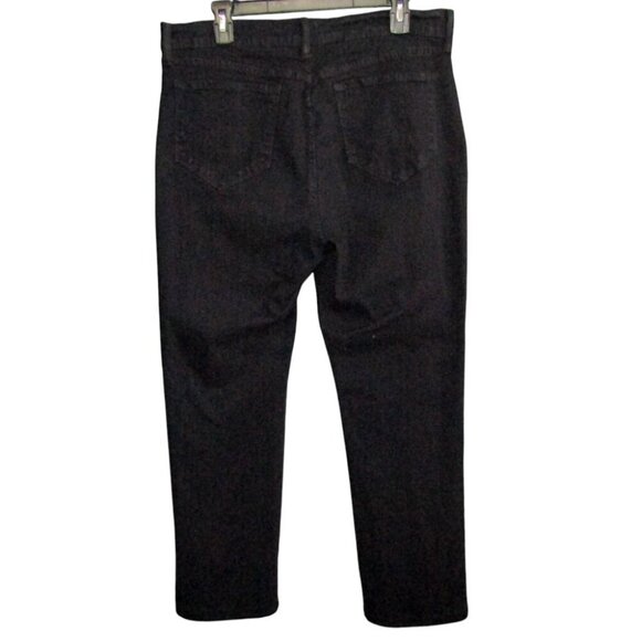 NYDJ Jeans Black Denim Lift Tuck Technology Size 16 Straight Leg Stretch USA - Picture 4 of 12